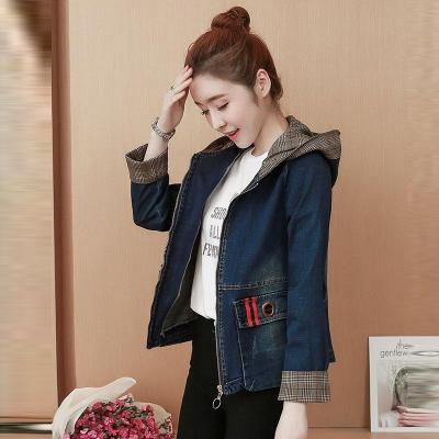 ÁO KHOÁC JEAN PHỐI NÓN CARO - NK309